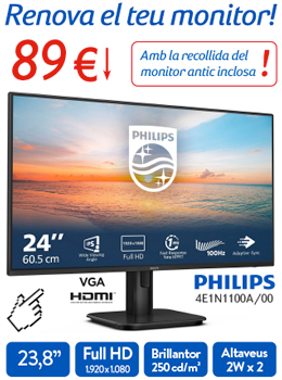 Monitor PHILIPS de 23,8 polzades en oferta