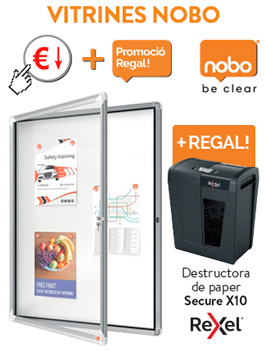 Vitrines en oferta + regal NOBO!