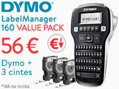 Pack estalvi DYMO LabelManager 160 + 3 cintes