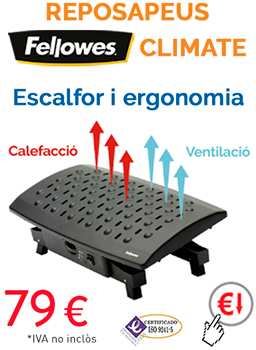 Reposapeus Fellowes Climate. Escalfor i ergonomia