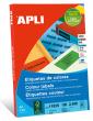 Etiquetes color APLI <br>Caixa 100f - Varies mides